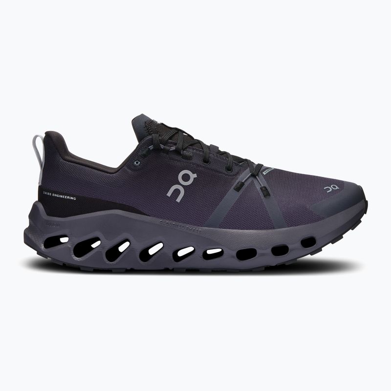 Men's On Cloudsurfer Trail Waterproof black/eclipse running shoes 9