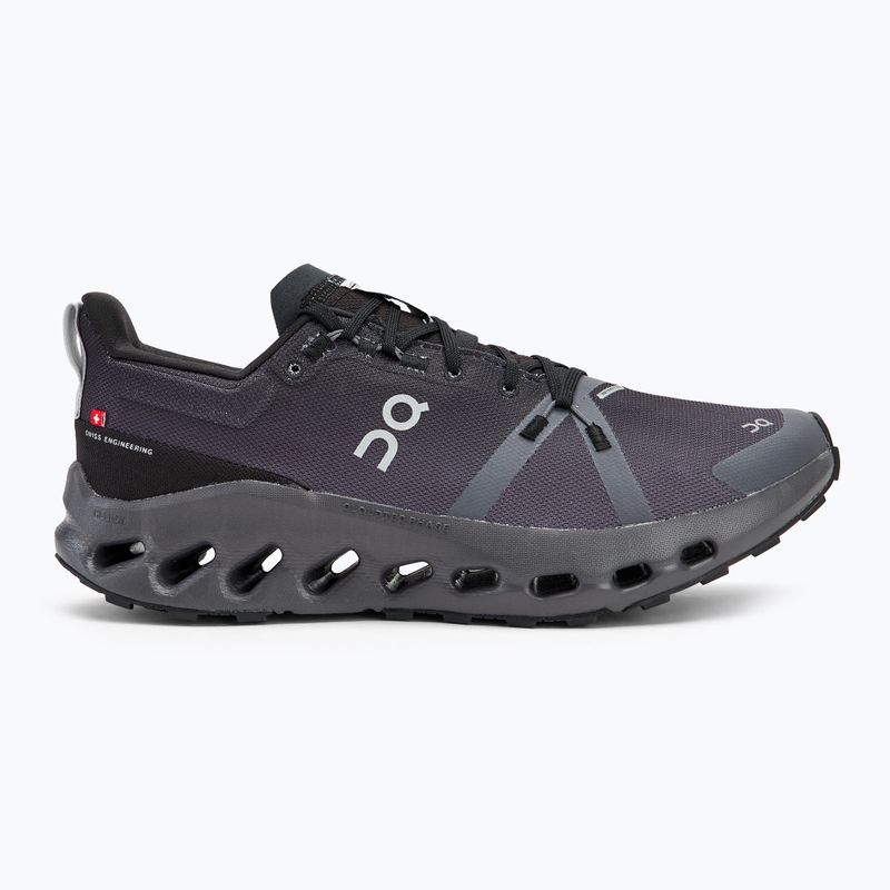 Men's On Cloudsurfer Trail Waterproof black/eclipse running shoes 2