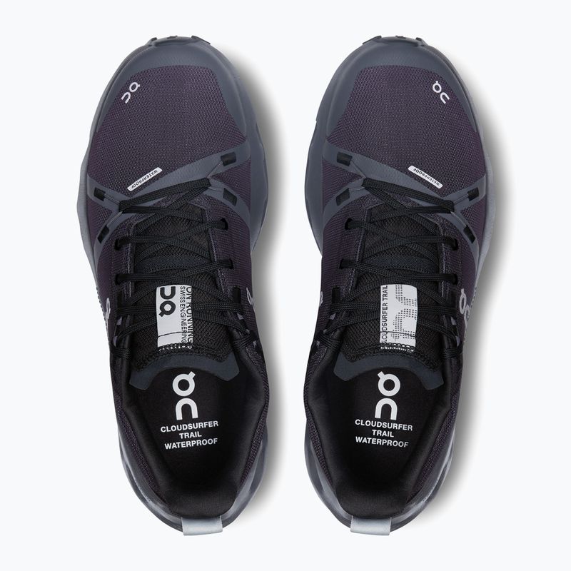 Women's running shoes On Cloudsurfer Trail Waterproof black/eclipse 12