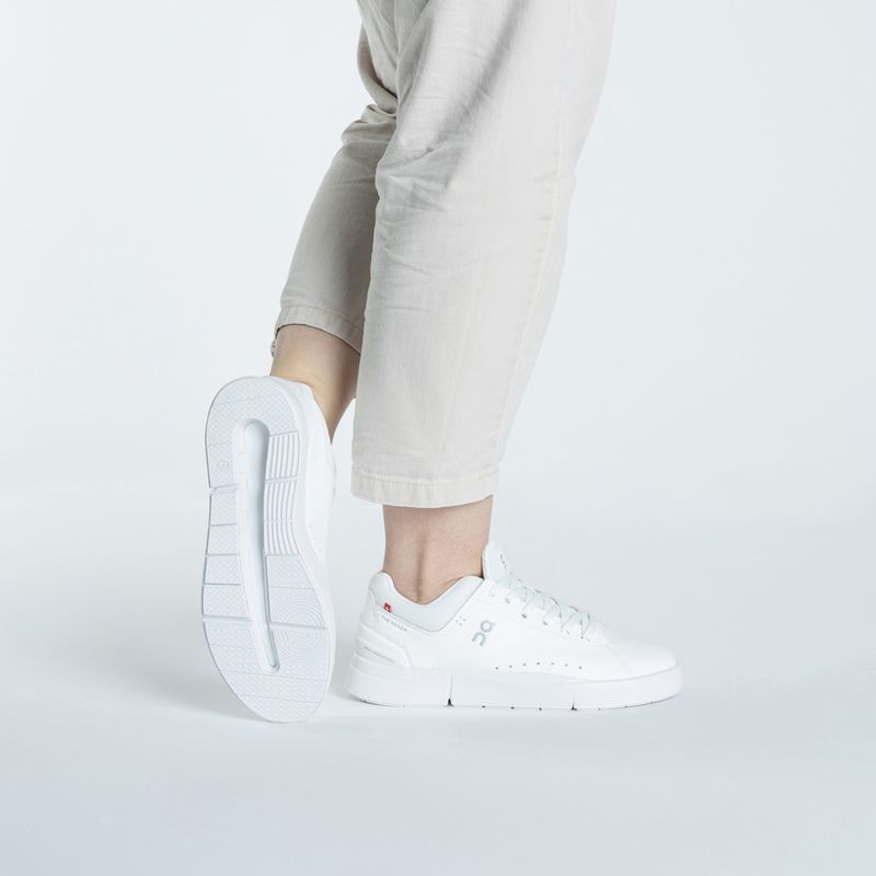 Women's On The Roger Advantage white/undyed shoes 2