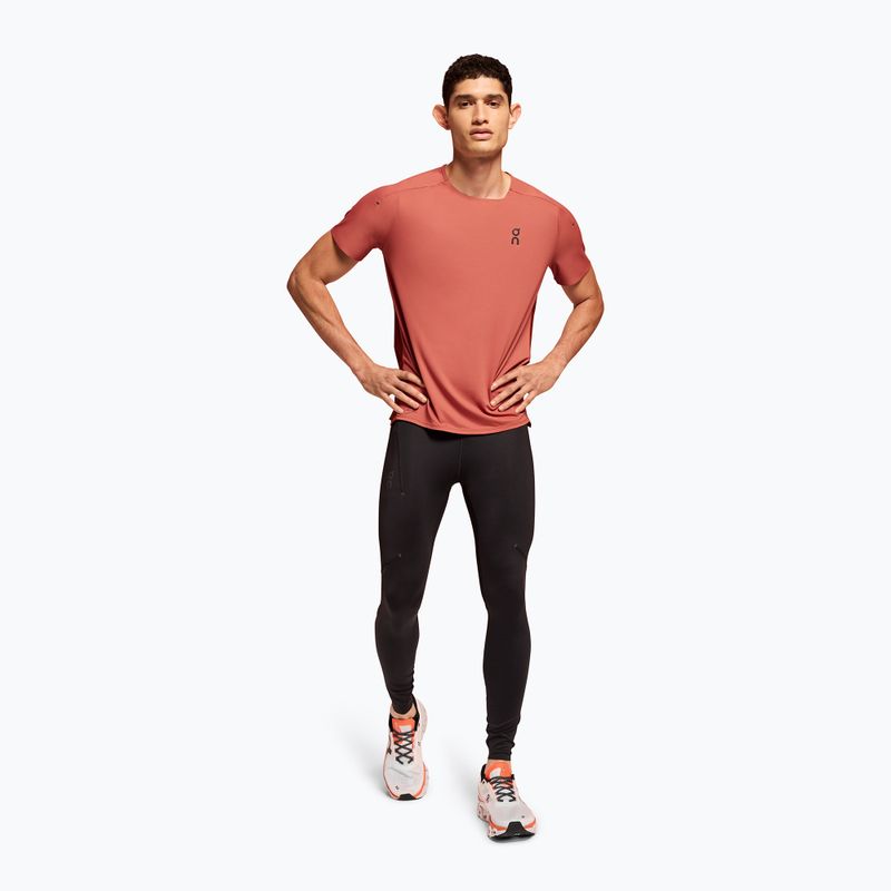 Men's On Running Performance-T auburn/ruby running shirt 2