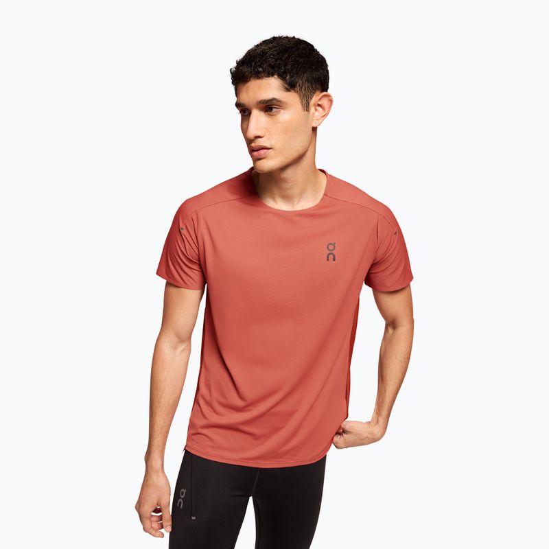 Men's On Running Performance-T auburn/ruby running shirt 4