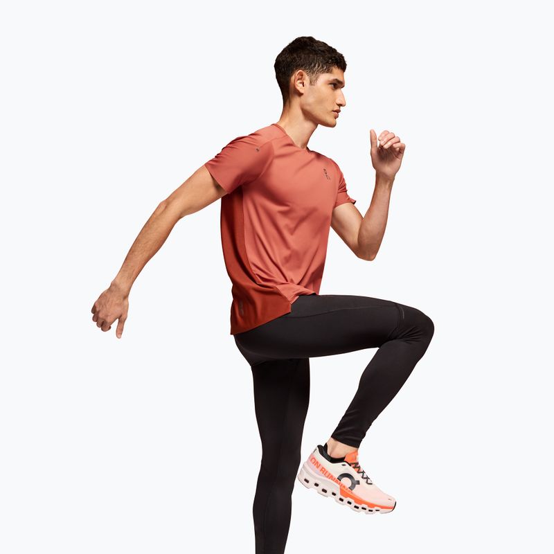 Men's On Performance-T auburn/ruby running shirt 5