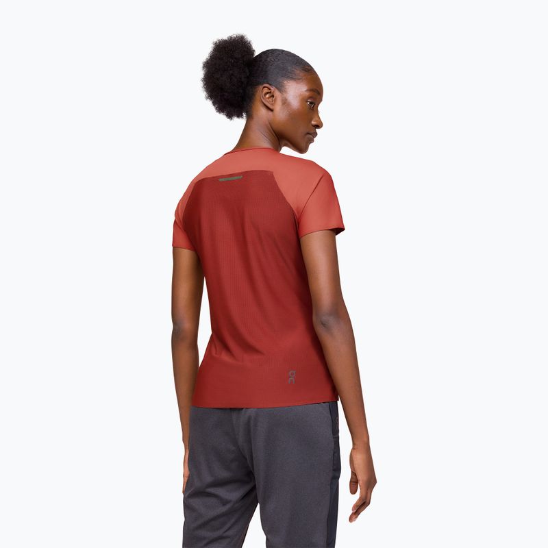 Women's On Performance-T auburn/ruby running shirt 4