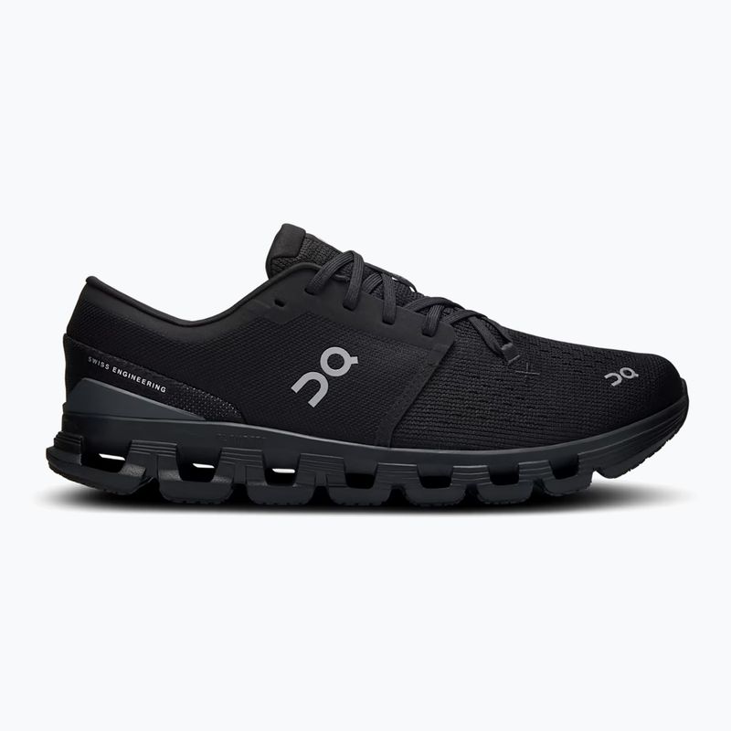 Men's On Running Cloud X 4 black/eclipse running shoes