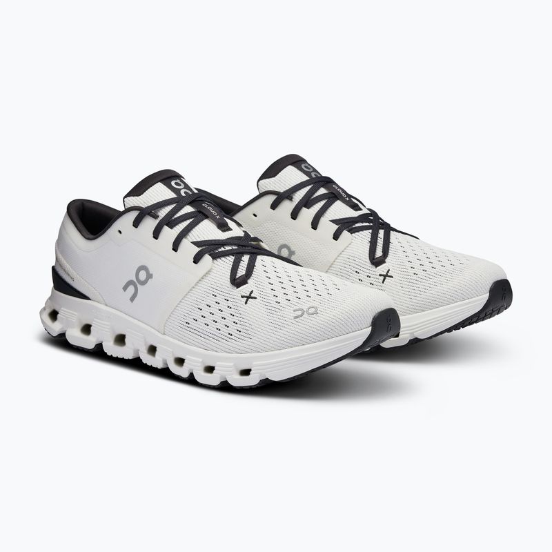 Men's On Cloud X 4 ivory/black running shoes 8