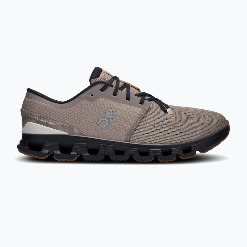 Men's On Cloud X 4 fog/black running shoes 9