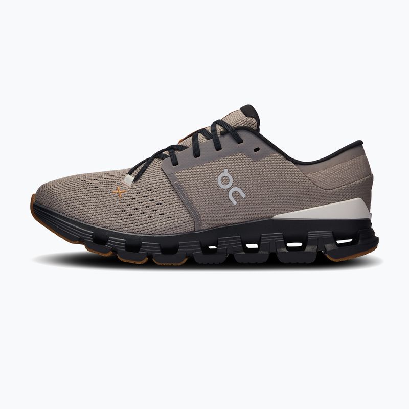 Men's On Cloud X 4 fog/black running shoes 10