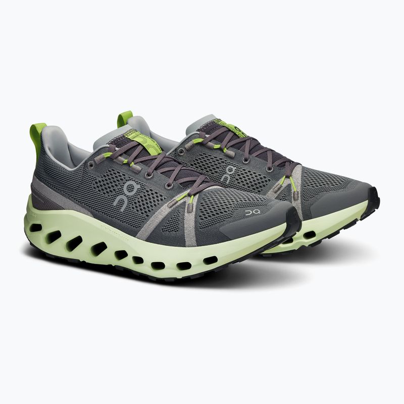 Men's On Cloudsurfer Trail iron/lima running shoes 8