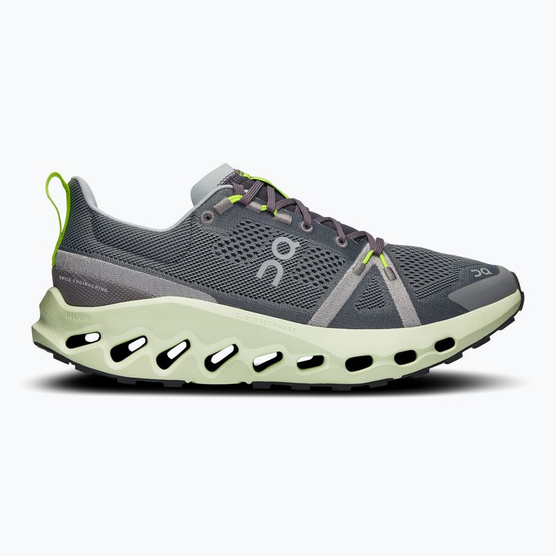 Men's On Cloudsurfer Trail iron/lima running shoes 9