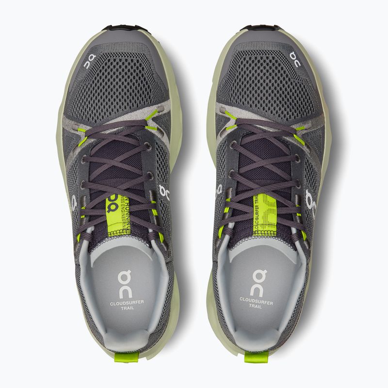 Men's On Cloudsurfer Trail iron/lima running shoes 13