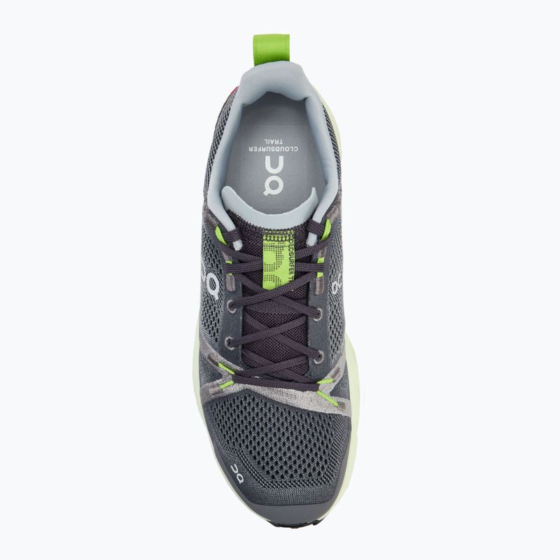Men's On Cloudsurfer Trail iron/lima running shoes 5