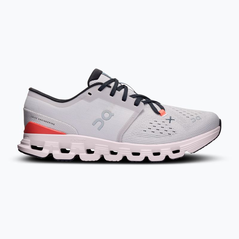 Women's running shoes On Cloud X 4 silver/flame 9