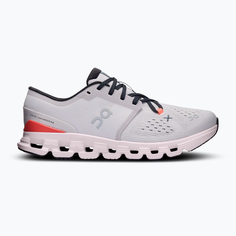 Women's running shoes On Running Cloud X 4 silver/flame 9