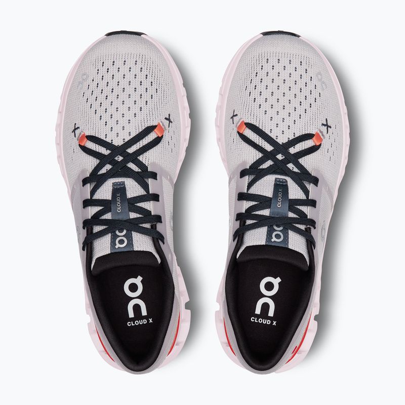 Women's running shoes On Cloud X 4 silver/flame 13