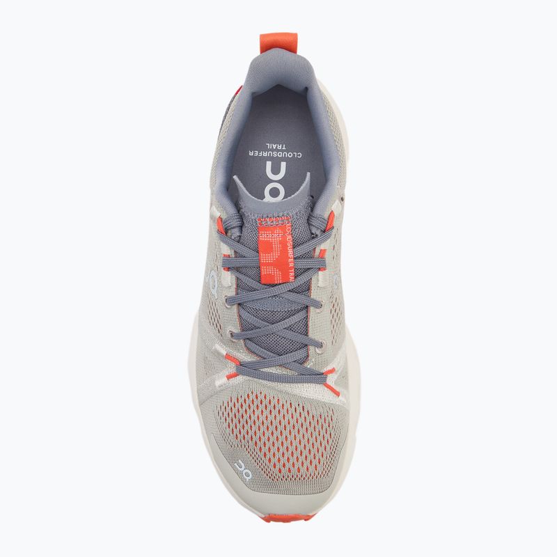 Women's On Cloudsurfer Trail running shoes fossil/ivory 5