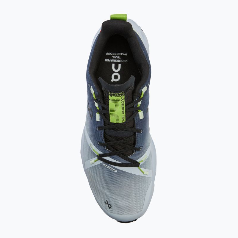 Men's On Cloudsurfer Trail Waterproof black/heather running shoes 5