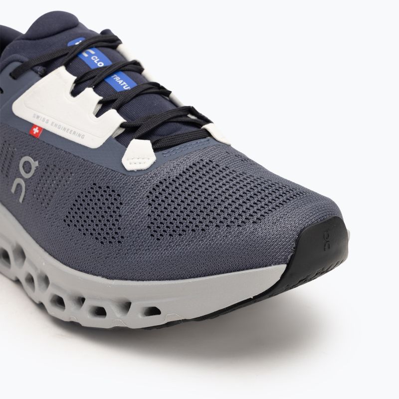 Men's On Running Cloudstratus 3 metal/glacier running shoes 7