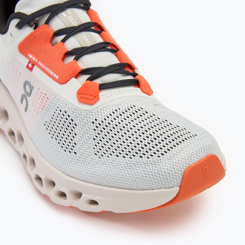 Women's On Cloudstratus 3 white/sand running shoes 7