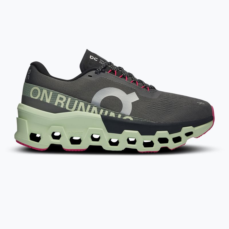 Women's On Running Cloudmonster 2 asphalt/lima running shoes 9