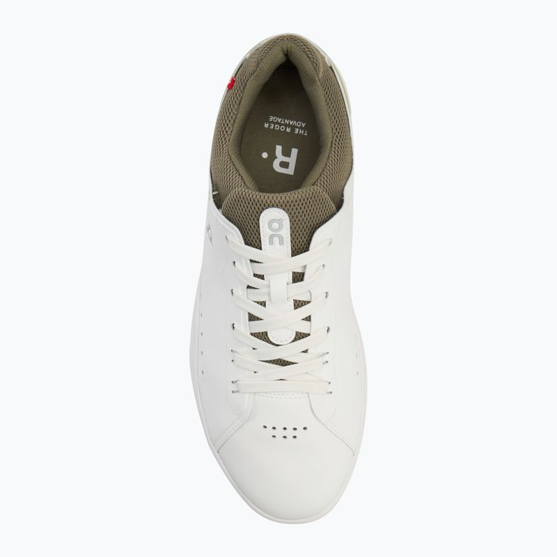 Men's On The Roger Advantage white/olive shoes 5