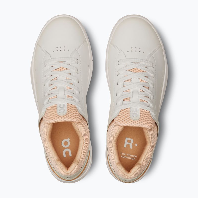 Women's On Running The Roger Advantage white/savannah shoes 6