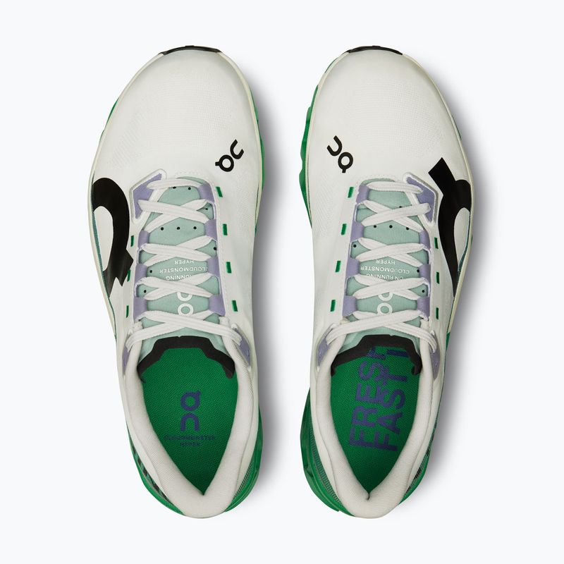 Men's On Running Cloudmonster Hyper white/mint running shoes 6