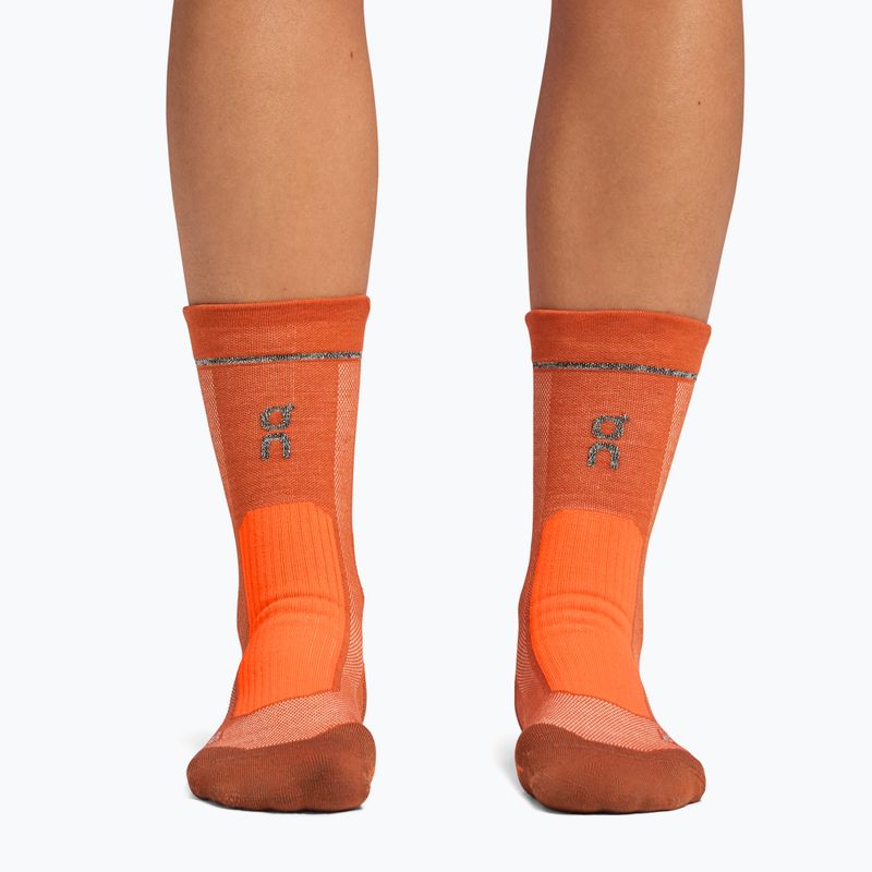 On Ultra rust/flame running socks 3