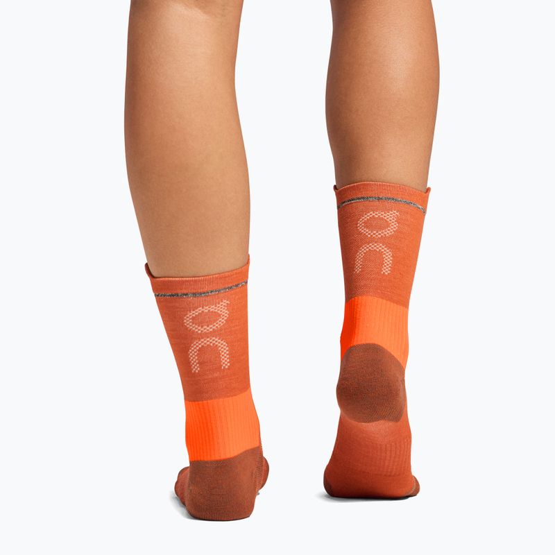 On Ultra rust/flame running socks 4