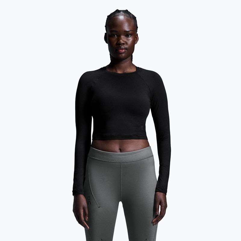 Women's running top On Movement Long-T Crop black