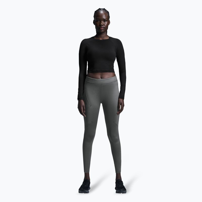 Women's running top On Movement Long-T Crop black 2