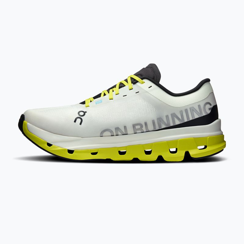 Men's On Running Cloudflow 5 white/lime running shoes 2