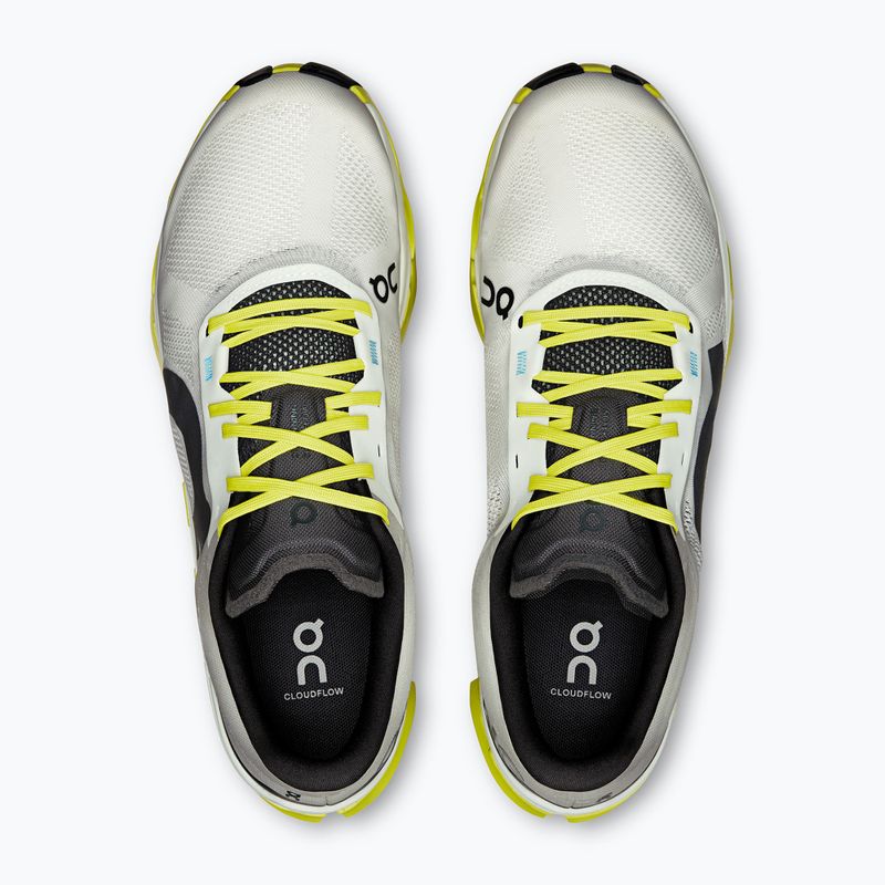Men's On Running Cloudflow 5 white/lime running shoes 4