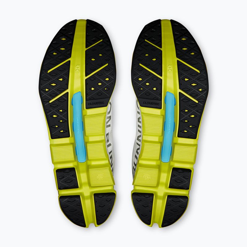 Men's On Running Cloudflow 5 white/lime running shoes 5