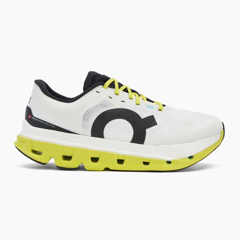 Men's On Cloudflow 5 white/lime running shoes 2
