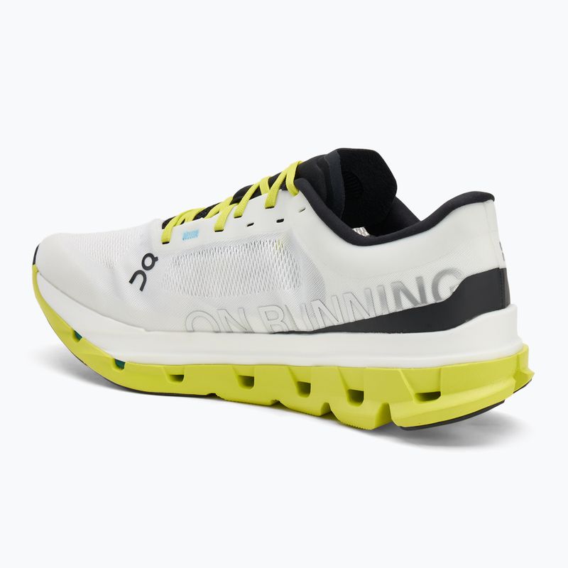 Men's On Cloudflow 5 white/lime running shoes 3
