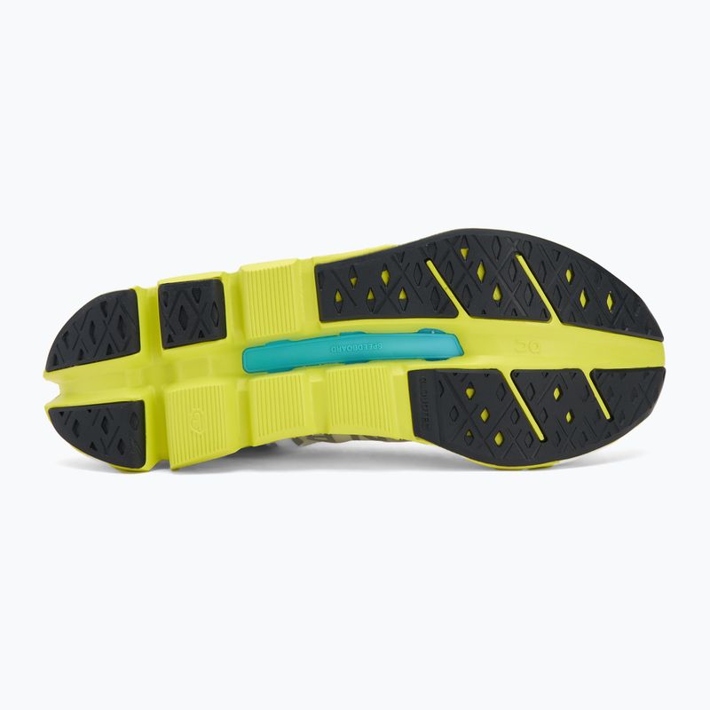 Men's On Cloudflow 5 white/lime running shoes 4