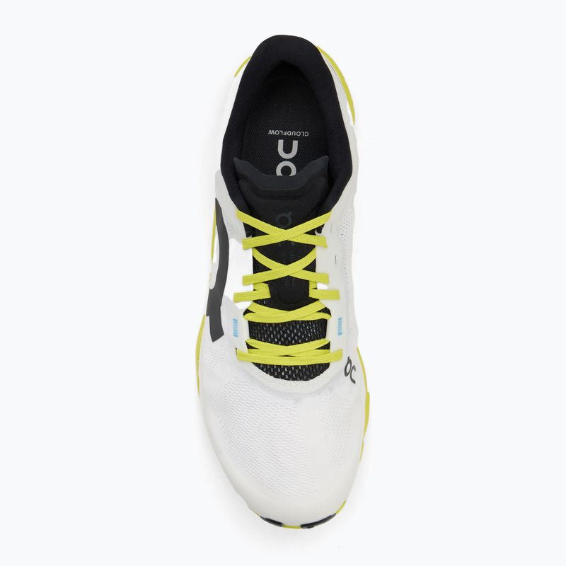 Men's On Cloudflow 5 white/lime running shoes 5