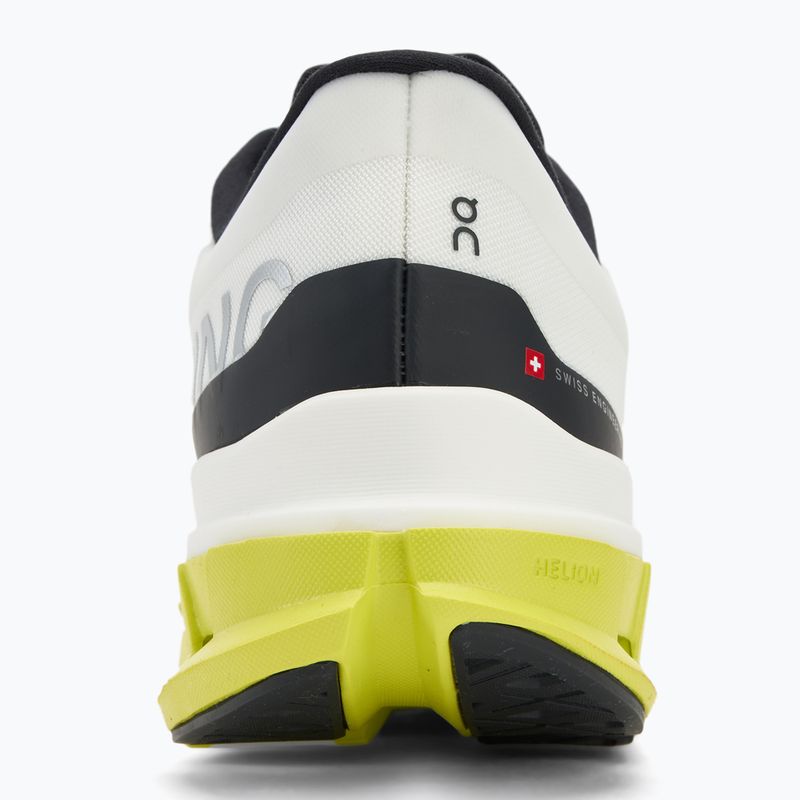 Men's On Cloudflow 5 white/lime running shoes 6