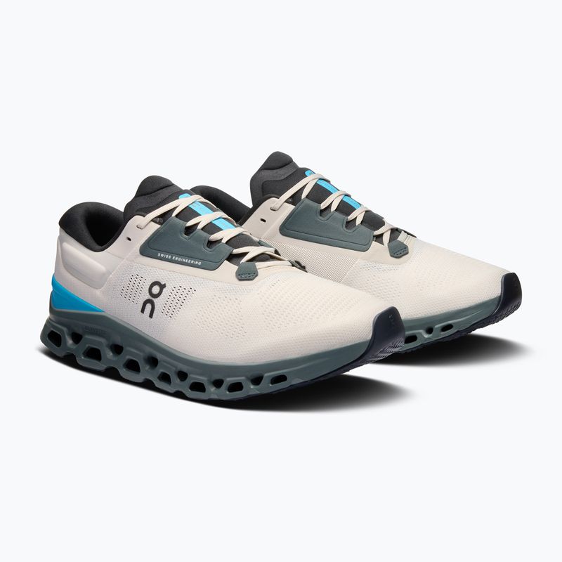 Men's On Running Cloudstratus 3 cream/horizon running shoes 3