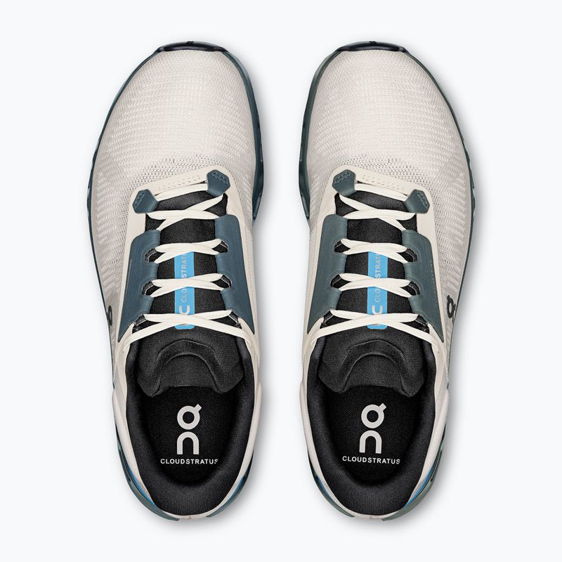 Men's On Running Cloudstratus 3 cream/horizon running shoes 4
