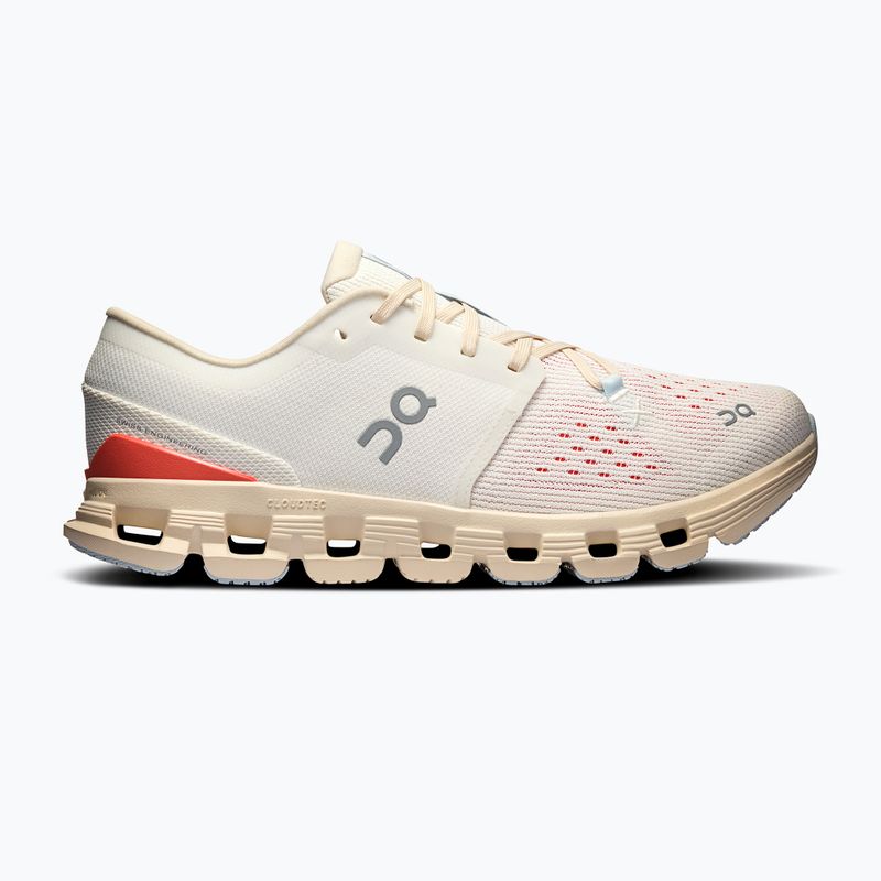 Women's running shoes On Running Cloud X 4 ivory/salmon