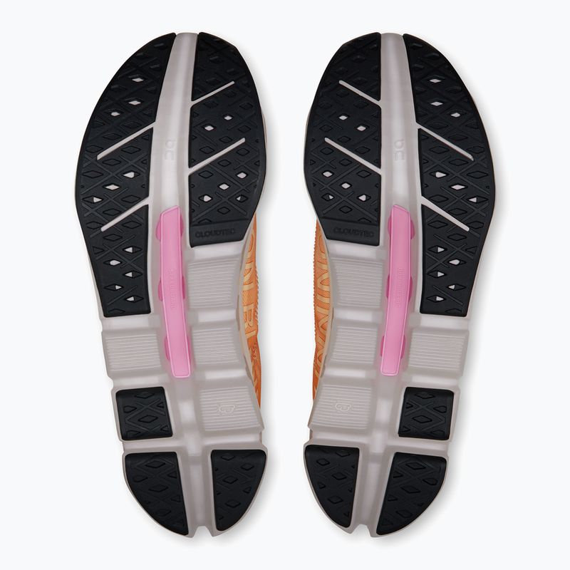 Women's On Cloudflow 5 tangerine/silver running shoes 10