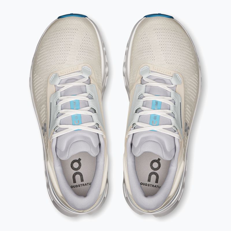 Women's On Running Cloudstratus 3 cream/arctic running shoes 2