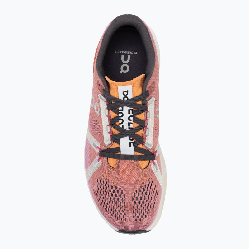 Women's On Running Cloudeclipse tangerine/ivory running shoes 5