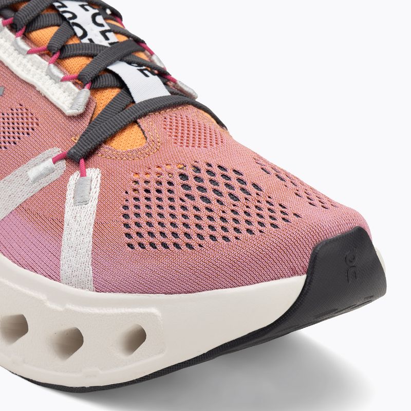 Women's On Running Cloudeclipse tangerine/ivory running shoes 7