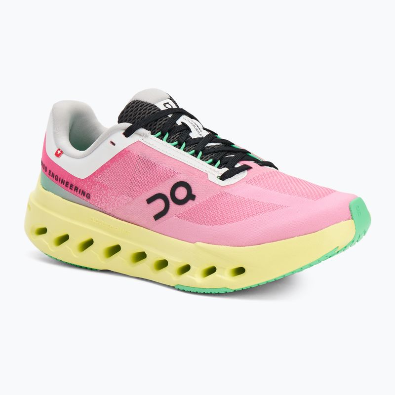 Women's On Running Cloudsurfer Next pink/limelight running shoes