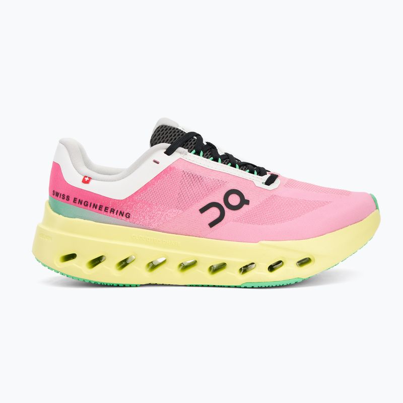 Women's On Cloudsurfer Next pink/limelight running shoes 2