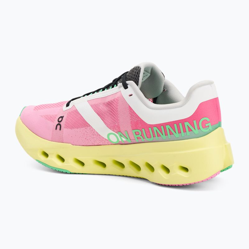 Women's On Running Cloudsurfer Next pink/limelight running shoes 3