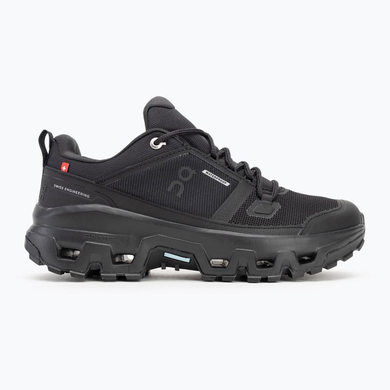 Women's shoes On Cloudrock Low Waterproof black/black 2